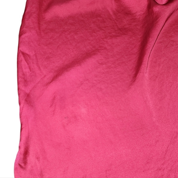 NWT Bebe Hot Pink Shirt Dress Medium Roll Tab 1/2 Button Front Lightweight - Picture 6 of 11